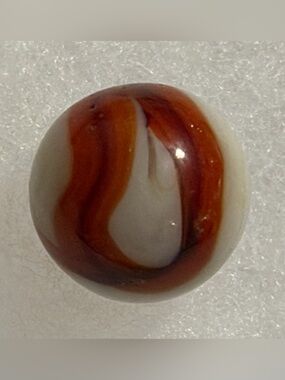 Vintage Marble Akro silver oxblood marble